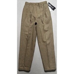 Sag Harbor Pants Womens 12 Brown Plaid Wool Blend‎ Lined Career Office Academia